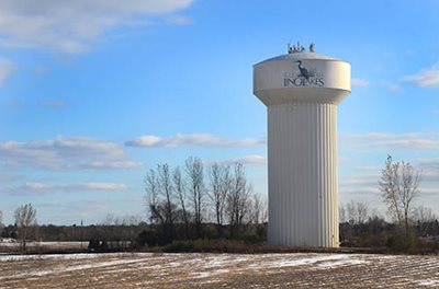 Lino Lakes water tower.