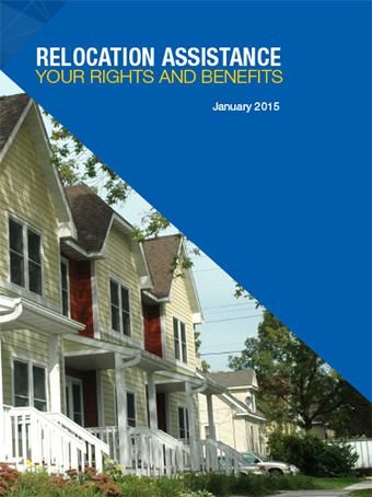 Cover of Relocation Assistance handbook and link to pdf.