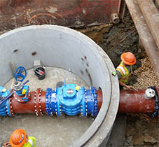 Sewer interceptor construction.