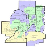 Map of 7-county Twin Cities metro area.