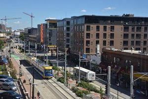 Metro Green Line on University Avenue.