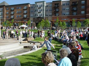 Public art, plazas, and open spaces are important to communities, but especially in areas where people walk and take transit.