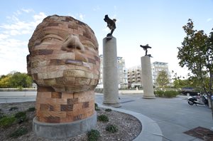 Minneapolis, Uptown. Public art and plazas add value for both residents and businesses in this growing center of activity served by transit and trails.