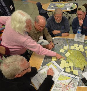 Southwest Corridor (METRO Green Line Extension) Station Area Planning Meeting. Neighborhood stakeholders addressed density, design, and connections.