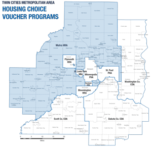 Twin Cities Section 8 programs. See larger PDF map showing all Twin Cities Section 8 service providers.