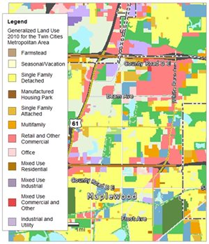 Example map of existing land use