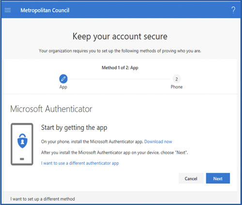 Screengrab of the screen that describes steps to keep your account secure. Details in text on the page.