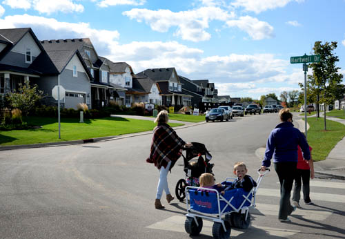 Young families in Carver have housing choices. Recent construction in the city has included both single-family homes and affordable apartments.