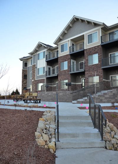 Carver Crossing is a new, 68-unit workforce housing development on Jonathan Carver Parkway. It’s adjacent to a SouthWest Transit Station and a new elementary school under construction.