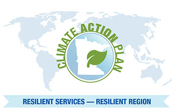 Climate Action Plan graphic: Resilient services, resilient region.