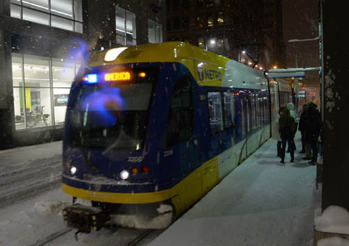 The planned METRO Blue Line Extension will operate about 13 miles northwest from downtown Minneapolis through north Minneapolis, Golden Valley, Robbinsdale, Crystal and Brooklyn Park.