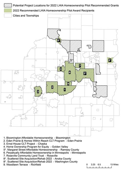 Benefitting local governments include Bloomington, Eden Prairie, Chaska, Golden Valley, Minneapolis, Roseville, Richfield, and Anoka, Ramsey, and Washington counties.