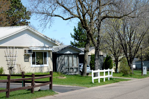Homes in Cimarron, a manufactured home park in Lake Elmo.