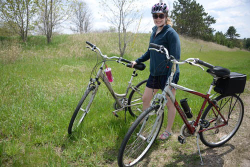 Cyclist at Big Marine Regional Park Reserve in northern Washington County.