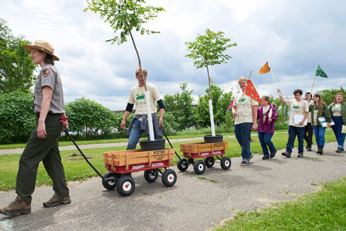 Lovelee spearheaded the Friendship Forest project on Saint Paul’s Lower Landing. Volunteers were paired together to plant 144 trees in one day and to get to know each other.