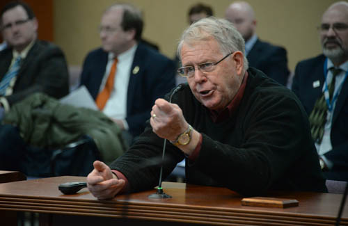 Dr. Mark Seeley, climatologist with the University of Minnesota, addresses the Council about climate change.