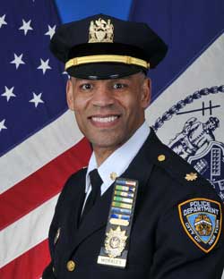 Portrait of Ernest Morales II in City of New York Police Department uniform.
