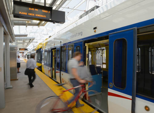 The Southwest LRT project will extend the Green Line from Target Field Station (shown here) in downtown Minneapolis southwest to Eden Prairie.