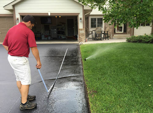 Twin Cities homeowners with automatic irrigation systems water an average of 500 feet of impervious surface. (Photo courtesy University of Minnesota)