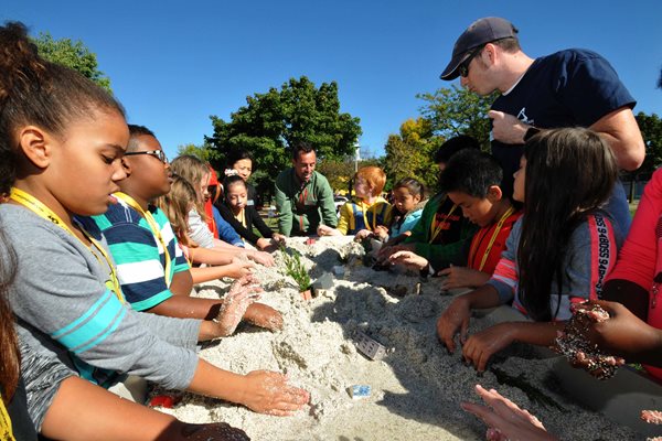 Kids enjoying a hands-on activit.