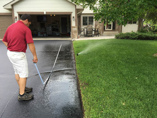 Twin Cities homeowners with automatic irrigation systems water an average of 500 square feet of impervious surface. (Photo courtesy University of Minnesota)