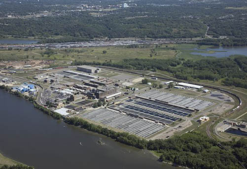 The Metro Plant, viewed from above.