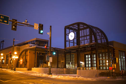 The Operation and Maintenance Facility for the METRO Green Line in Lowertown, Saint Paul.