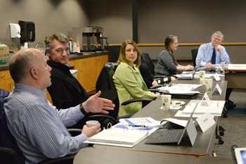 Members of the Wastewater Reuse Task Force in a discussion.