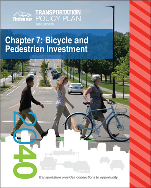 Cover of Chapter 7 of the Transportation Policy Plan, Bicycle and Pedestrian Involvement.