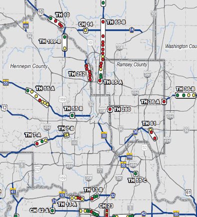 Excerpt of the Twin Cities Principal Arterial System.