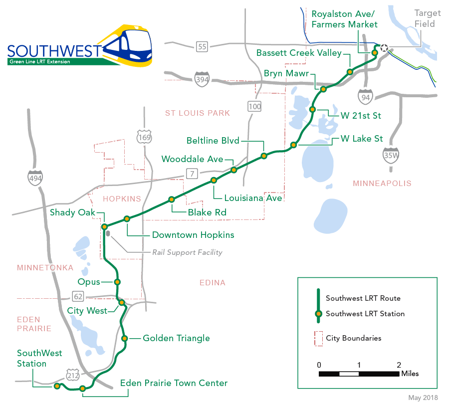 twin cities light rail map Route And Stations Metropolitan Council twin cities light rail map