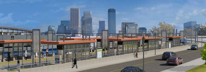 Royalston Avenue / Farmers Market Station rendering