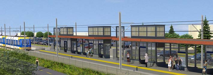 Downtown Hopkins Station rendering