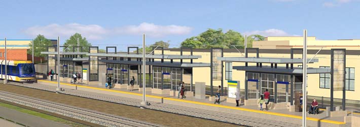Wooddale Avenue Station rendering
