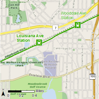 Map showing location of Louisiana Avenue Station