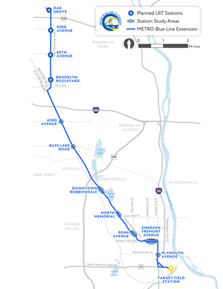 Route modification map. Details are in the text on the page.
