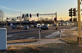 The intersection of Highway 65 and 109th Avenue in Blaine, Minnesota.