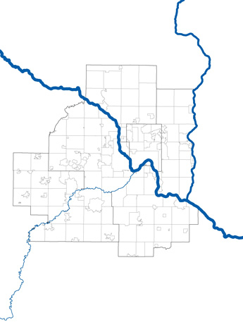 Relative flow of Twin Cities rivers.