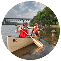 Canoeing on the river