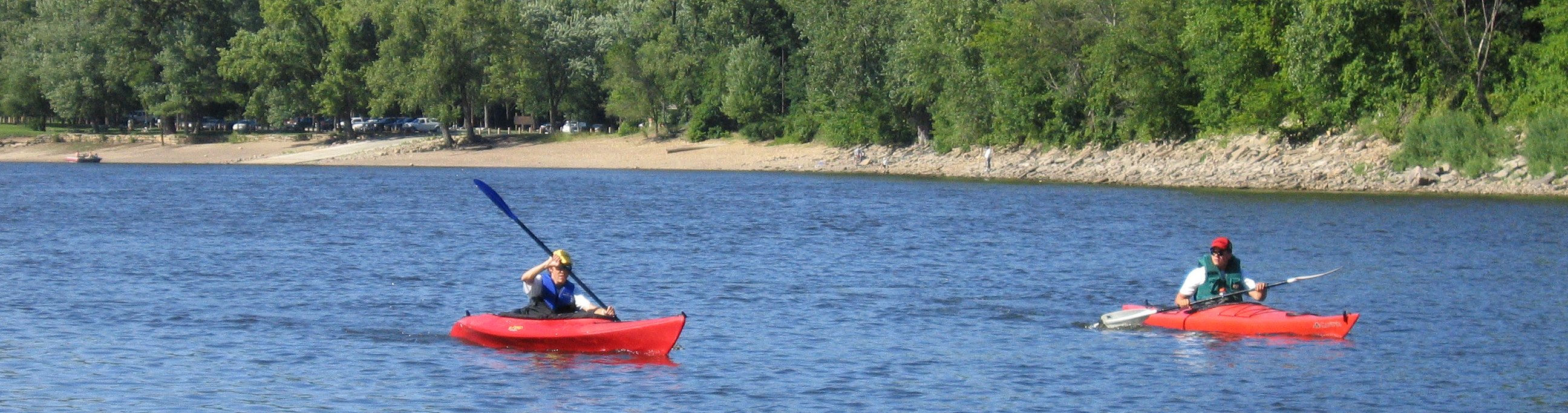 Kayakers on a river