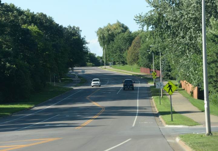<div class='lb-heading'>Shannon Parkway Road Diet</div><div class='lb-text'>The City has redesigned Shannon Parkway to calm traffic and accommodate bike lanes. Within the existing right-of-way, the road was “slimmed down” by reducing the number of traffic lanes from four to two and adding a center median/turn lane with landscaping to define the street. </div>
