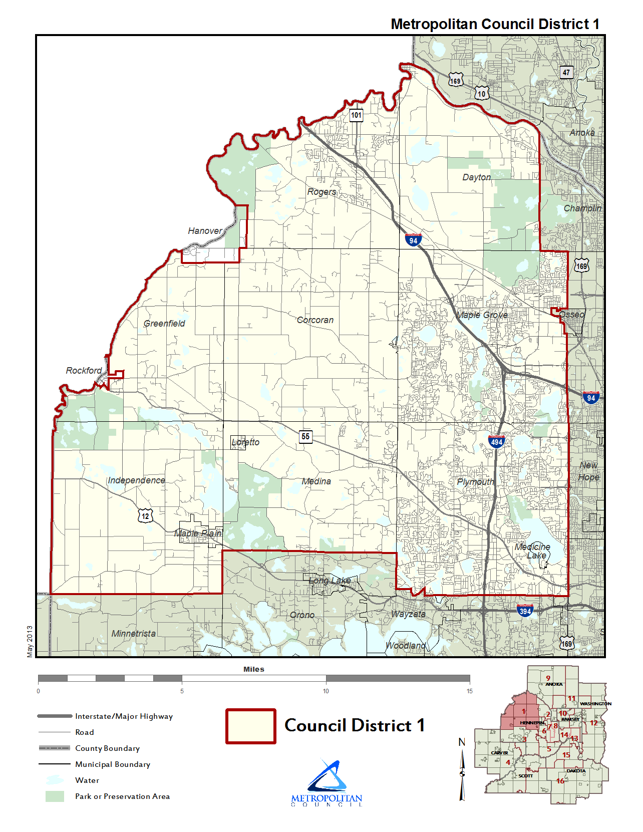 Council District 1 map