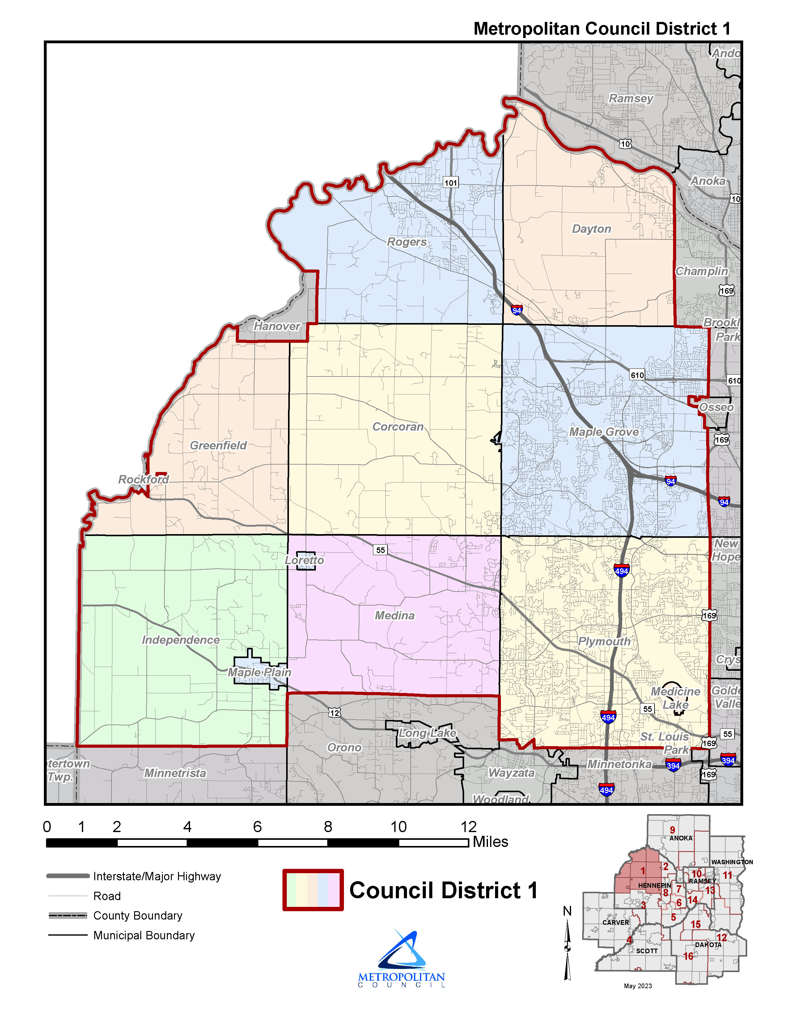 Council District 1 map