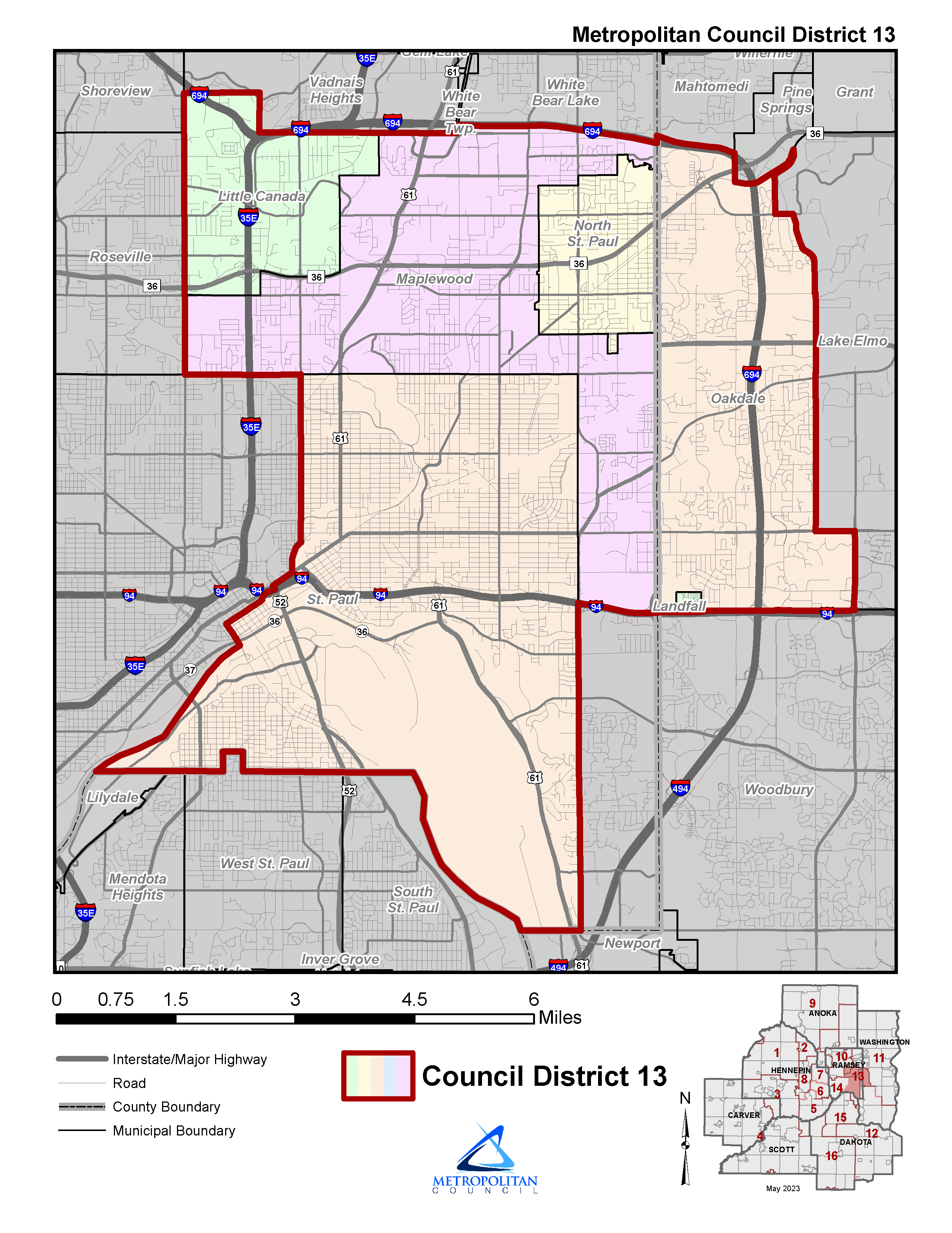 District 13 map