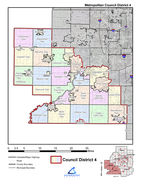 Metropolitan Council District 4 map