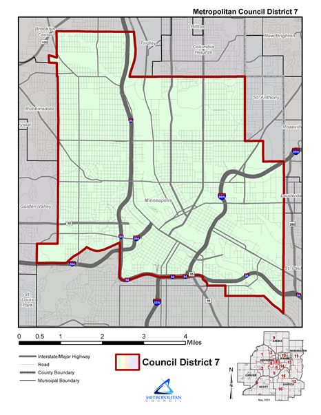 Metropolitan Council District 7 map