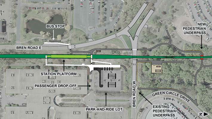 Station design plan view