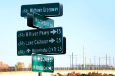 Directional signs for bikeways