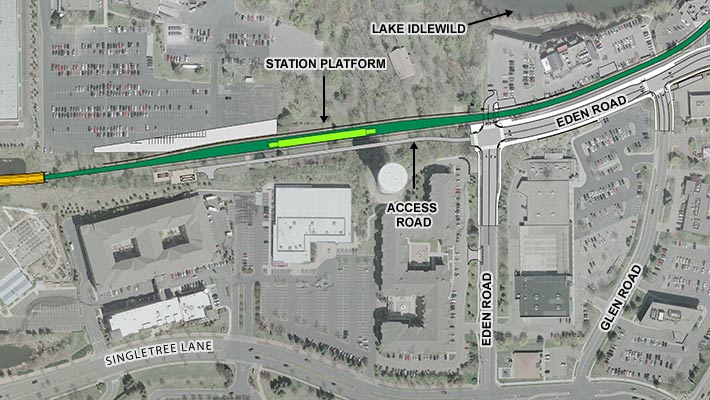 Eden Prairie Town Center Station area plot