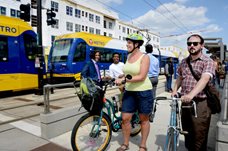 Bicycle and pedestrian 